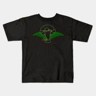 Broccoli With Wings Kids T-Shirt